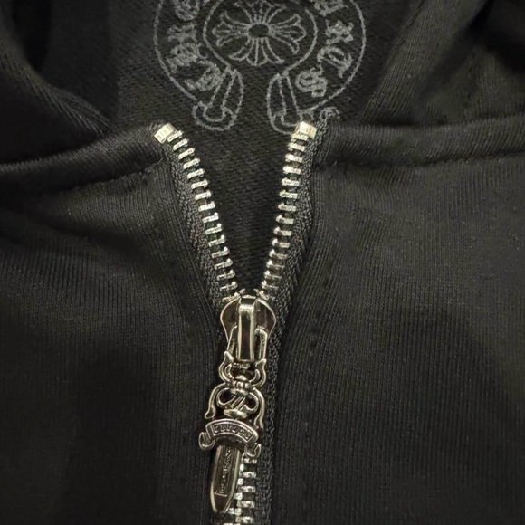 Chrome Hearts Black and White Graphic Zip Hoodie - Picture 3 of 5